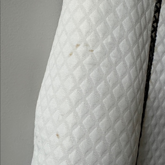 RACHEL Rachel Roy White Textured With Black Leather Design Cocktail Dress size 4 - Picture 9 of 9